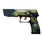 Ahşap CS-GO Wingshot P250 Lastik Atar Oyuncak Tabanca