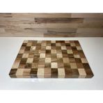 Ahşap Damalı Kesme Tahtası - 30 x 20 x 3 cm
