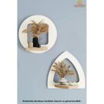 Ahşap Dekoratif Duvar Rafı 2 Li Set ( Mts-185)