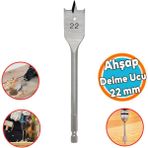 Ahşap Delme Ucu Matkap Ucu Tahta Sunta Plastik Alçıpan Delme Ucu Bits Yaprak Uç 22 mm - 1 - Gri