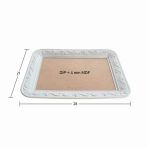 Ahşap Dikdörtgen Tepsi Aplikli Model 28X21cm T100