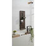 Ahşap Duvar Saati, Modern Tasarım, Doğal Ağaç Kapak, Entegre Raflı, El İşçiliği, Minimalist