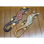 Ahşap Duvara Asmali Kertenkele Figürü Galileo-20 - Lisinya - 001-Renkli
