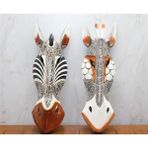 Ahşap Duvara Asmalı Maske Zebra - 1 lt - Beyaz