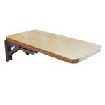 Ahşap Duvara Monte Katlanır Masa Kitaplık Masası Ev Ofis Çalışma Dizüstü Bilgisayar Düşürme Yaprak Raf Öğrenme Küçükten Büyüğe 50 × 20 cm/2 Masif Ahşap Katlanabilir Mutfak Yemek Mobilyaları