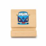 Ahşap El Yapım Telefon Standı, Otobüs Temalı, Dikey ve Yatay Kullanım, 7x8 cm, Çocuk Odası Dekorasyon
