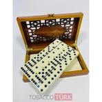 Ahşap Elişi Kasa Melamin Domino Pirinç Kakma //Çanta Tipi