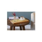 Ahşap Fabrikası Golden Edge Ahşap Hazeran Rattan Tepsi