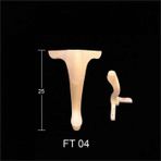 Ahşap FT04 Kulaklı Lükens Ayak 25 cm