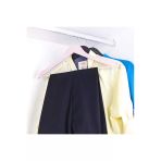 Ahşap Görünümlü Elbise Pantalon Dolap Askısı Beyaz Askı 3Lü