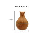 Ahşap Görünümlü LED Işıklı USB Bağlantı Aromalı Hava Nemlendirici Buhurdanlık