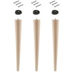 Ahşap Ham Ayak 50 Cm 3'lü Set Kütük Masa Orta Sehpa Zigon Ayağı