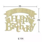 Ahşap Happy Brithday Duvar Ve Kapı Panosu L106