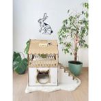 Ahşap İki Katlı Kedi Kalesi │ Modern Tavşan Mobilyası │ Ahşap Evcil Hayvan Evi │ QPR DESIGN - Medium