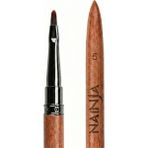 Ahşap Ince Uçlu Oval Protez Tırnak Jel Fırçası Kapaklı 7mm WNR-005RB - Renkli