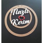 Ahşap Isimli Makrome Kasnak-Makrome Isimlik- Isimli Çember (402406695)