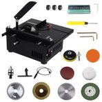 Ahşap işleri için mini masa testeresi, kendin yap el işleri, 400 W güç çok fonksiyonlu masa testeresi, genişletilmiş çalışma yüzeyi, 0-90° ayarlanabilir kesme açısı, plastik akrilik kesim için