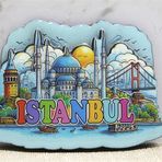 Ahşap İstanbul Temalı Magnet Alk4360