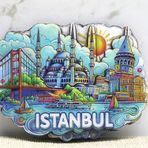 Ahşap İstanbul Temalı Magnet Alk4361