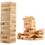 Ahşap Jenga Denge ve Beceri Oyunu, 54 Parça, Eğlenceli ve Zihin Geliştirici - Seçenek 1
