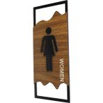 Ahşap Kadın ve Erkek Wc Tabelası