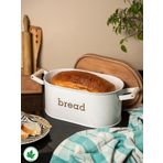 Ahşap Kapaklı Ahşap Kulplu Metal Ekmeklik (bread baskılı)