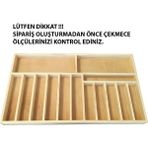 Ahşap Kaşıklık 70X40 Cm. Mutfak Çekmecesi Kaşıklık ve Servis Gereçleri Düzenleyici - 70 cm