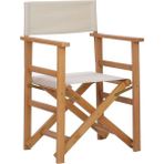 Ahşap Kayın Masif Katlanır Atina Rejisör Sandalye - 6456 Ecorce Tube Marron - Polyester