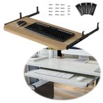 Ahşap klavye tepsi sürgülü altında masa 54/60/70x27cm ayarlanabilir yükseklik Tablet standı çekmece depolama raf klavye ve fare için 5 renk