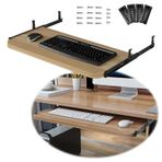 Ahşap Klavye Tepsisi Masanın Altında Kayar 54/60/70x27cm 5 Renk Ayarlanabilir Yükseklik Tablet Standı Çekmece Klavye Desteği Raf Depolama Klavye ve Fare