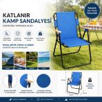 Ahşap Kollu Katlanabilir Kamp Sandalyesi - Lüks Reji Koltuğu - Bahçe Ve Piknik Sandalyesi
