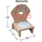 Ahşap Köpek Mama Su Kabı Tekli Mdf Km-08