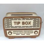 Ahşap Kumbara Nostalji Radyo Tip Box Bahşiş Kutusu (457612663)