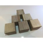 Ahşap Küp Bloklar 5X5X5 cm Oyun, Dekor - 6 Adet - Naturel Ahşap