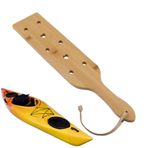 Ahşap kürek, ahşap tekne küreği, hava akımı delikli 13,3 inç, Marine Tools şaft, tekne, ahşap kürek, tekne aksesuarı, ergonomik sap
