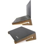 Ahşap Laptop Tutucu Notebook Standı Macbook Yükseltici 13\" 14\" 15\" 16\" 17\" - Bej