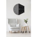 Ahşap Lazer Kesim Gri Duvar Saati 50 Cm - Rhythm