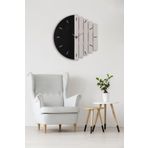 Ahşap Lazer Kesim Siyah Duvar Saati 50 Cm - Rhythm