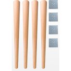 Ahşap Masa Ayağı 4'lü Set / Uzunluk: 75 cm - Çap: 5.5 cm