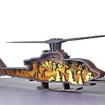Ahşap Mdf Çok Katmanlı Helikopter Dekoratif Obje