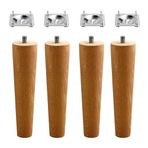 Ahşap Mobilya Koltuk Kanepe Sehpa Masa Ayağı Ayakları M8 Civatalı 15 Cm + Bağlantı Aparatlı 4'Lü Set