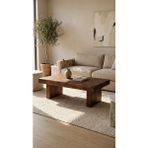 Ahşap Orta Sehpa 100X60 cm Iskandinav Salon Sehpası Modern Orta Masa - Ceviz