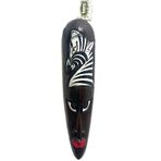 AHŞAP OTANTİK MASK ZEBRA 50 CM DUVAR SÜSÜ EL YAPIMI