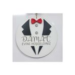 Ahşap Özel Kapı Süsü Duvar Süsü Dekoru Kapı İsimliği Damat Evine Hoşgeldiniz