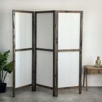 Ahşap Paravan Panel Kumaş Paravan 6006