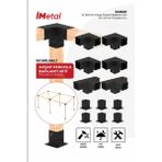 Ahşap Pergola Braket Seti Iki Bölümlü 90 x 90 mm Ahşaplar Için