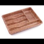 Ahşap Renk - 5 Bölmeli Çekmece Içi Kaşıklık 36X29CM (4887) - Renkli