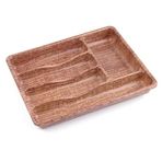 AHŞAP RENK - 5 BÖLMELİ ÇEKMECE İÇİ KAŞIKLIK 36X29CM (5264)