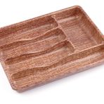 AHŞAP RENK - 5 BÖLMELİ ÇEKMECE İÇİ KAŞIKLIK 36X29CM-Findit