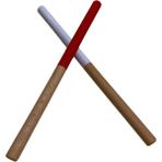 Ahşap Ritim Çubuğu 30 Cm, Kırmızı-Beyaz, Çift Set, Müzik ve Eğlence Için - Seçenek 1 - Açık Gri